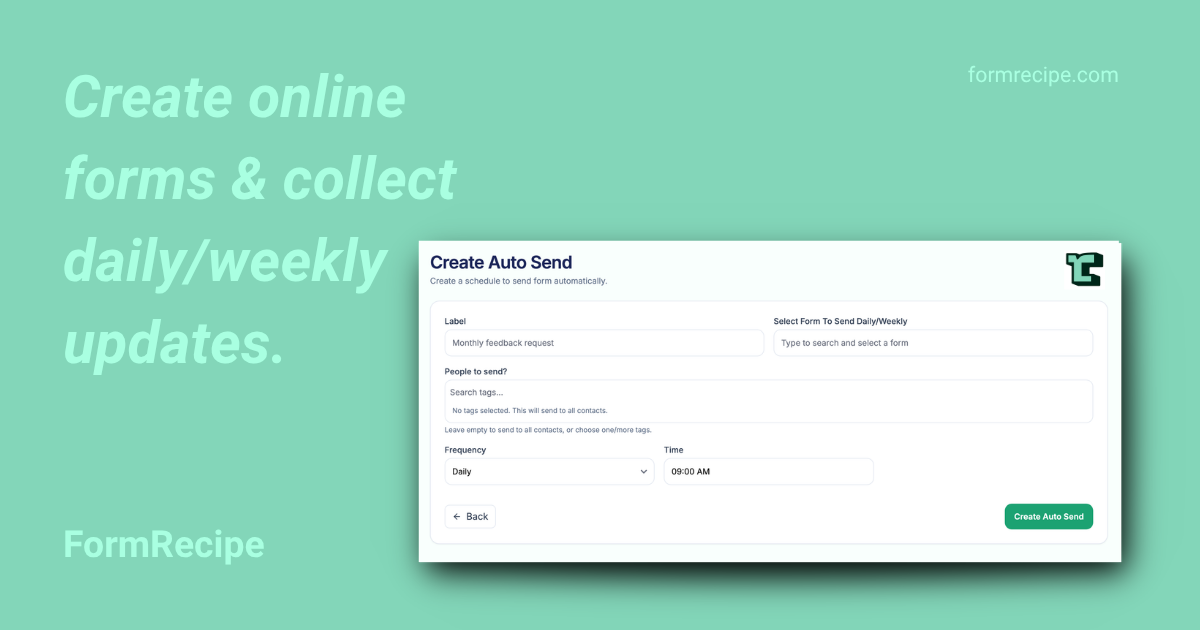 Best Available Alternatives for Form Recipe